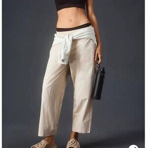 Daily Practice by Anthropologie Straight-Leg Ankle Pants Wide Leg S 280698 Cargo